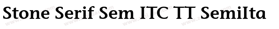 Stone Serif Sem ITC TT SemiIta字体转换